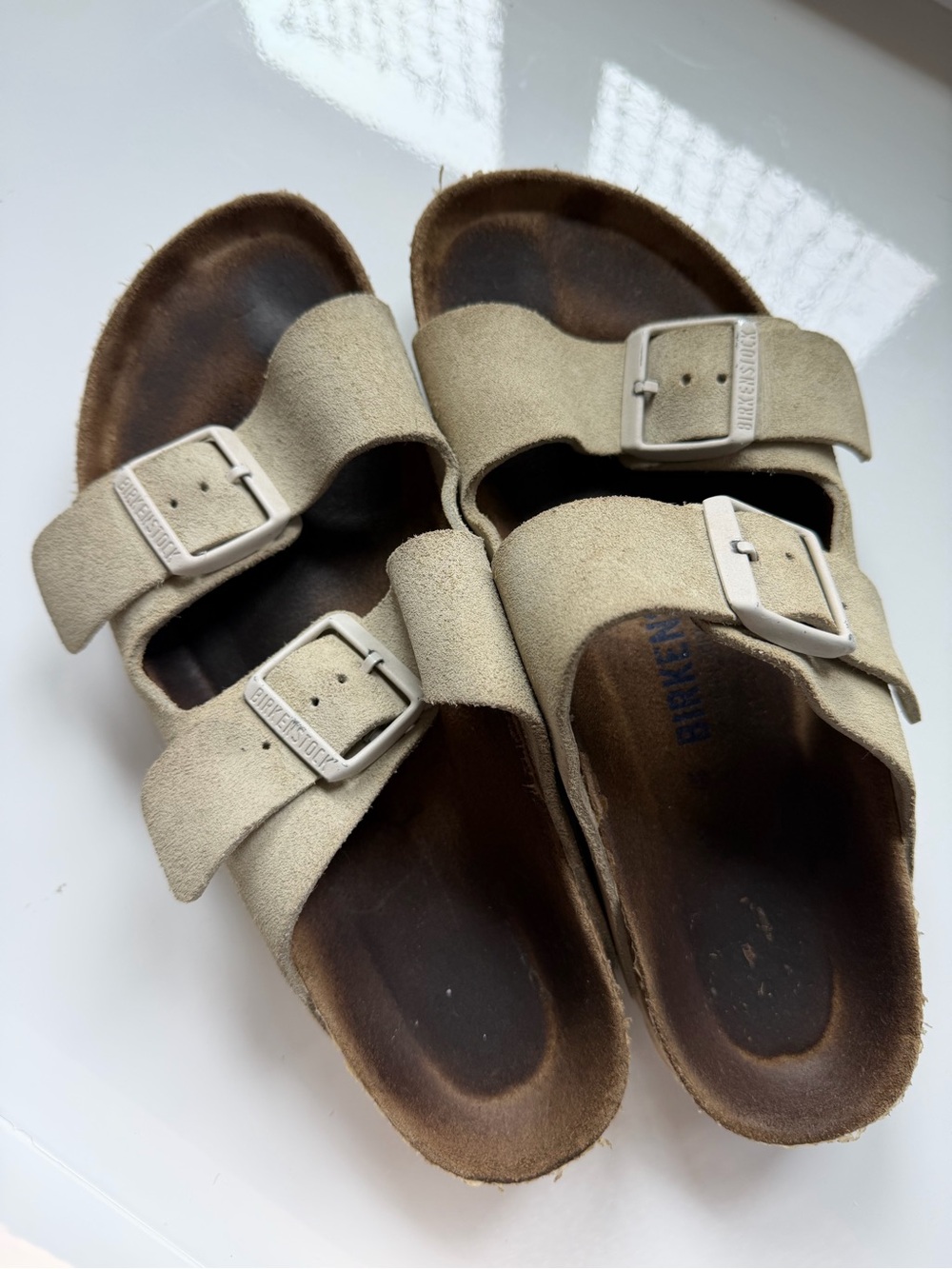 Birkenstock Womens Arizona Oyster Suede EU 39 US 8.5